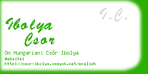ibolya csor business card