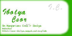 ibolya csor business card